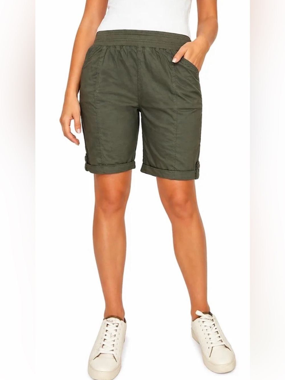 Briggs Women's Pull-On Bermuda Short with Pockets.